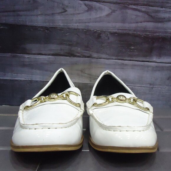SIZE 8 /41. River Island patent pu leather loafer shoes. main image 10